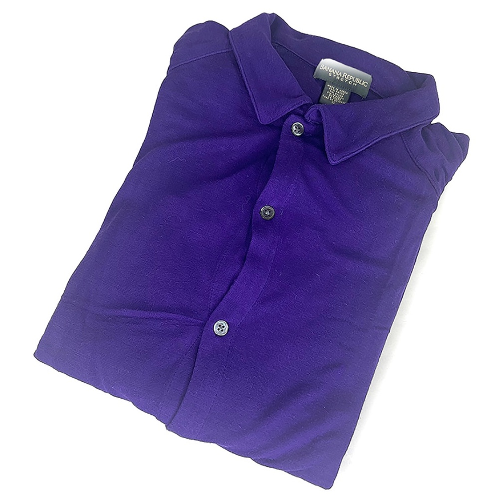 Banana Republic Vintage Purple Stretch Knit Shirt